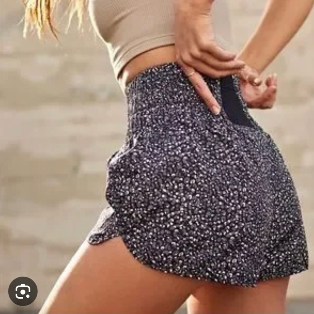 Free People Movement Leopard Print Shorts Workout Gym Running Shorts Large